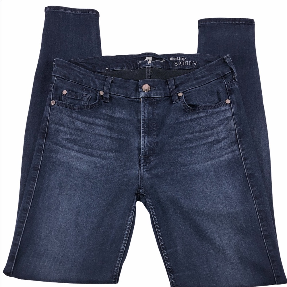 7 For All Mankind Mid Rise Skinny Jeans Women’s 32